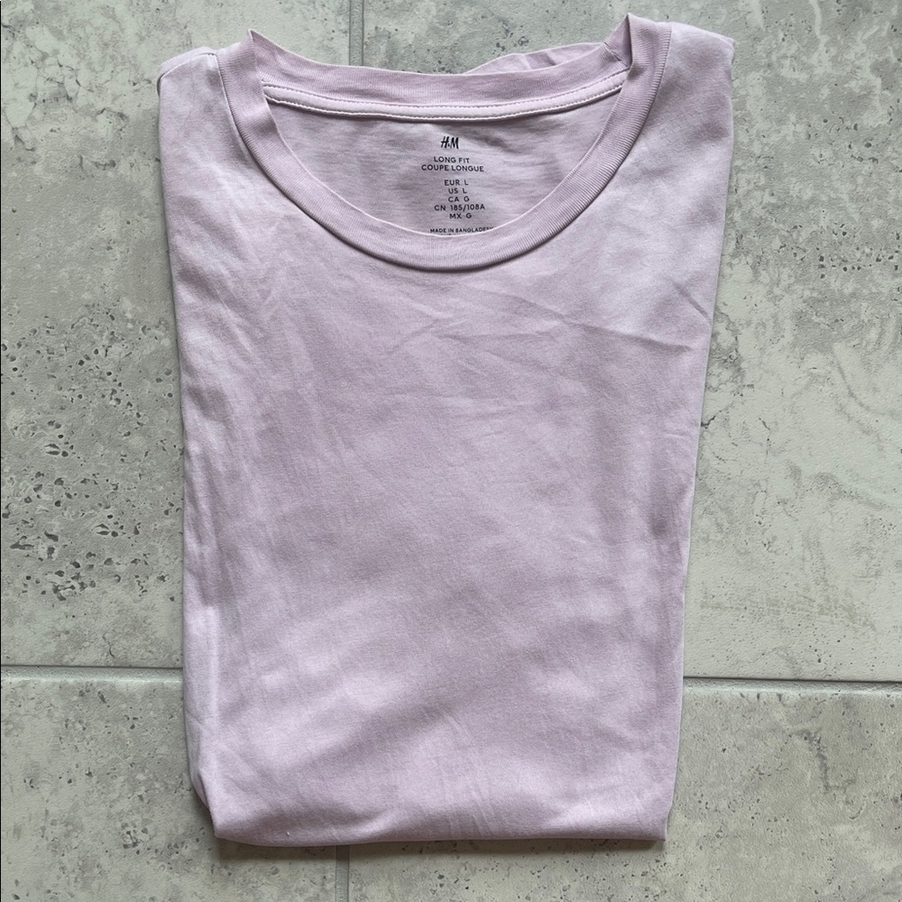 H&M Lavender Crew Neck Tee